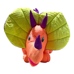 Vintage Trendmasters Nylon Triceratops Dinosaur Plush Parachute Stuffed Animal